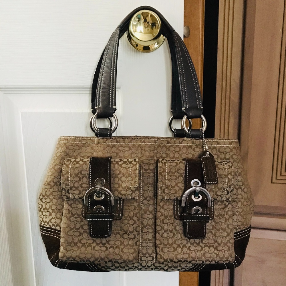 COACH Signature Brown Shoulder Bag #C05S-3646, Jac